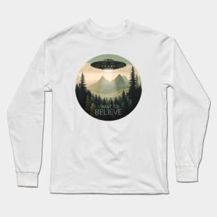 UFO UAP I want to believe Long Sleeve T-Shirt